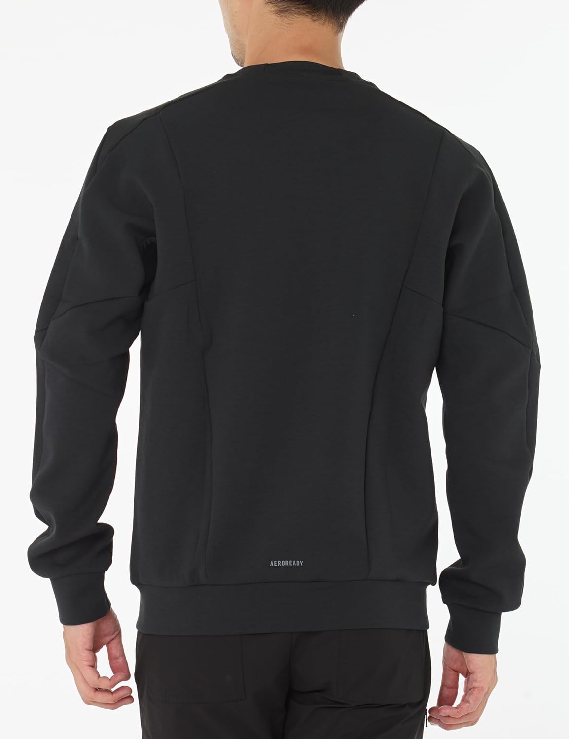 Толстовка adidas Sweat Design for Training с круглым вырезом, модель KSH13, мужская, черный — фото 2