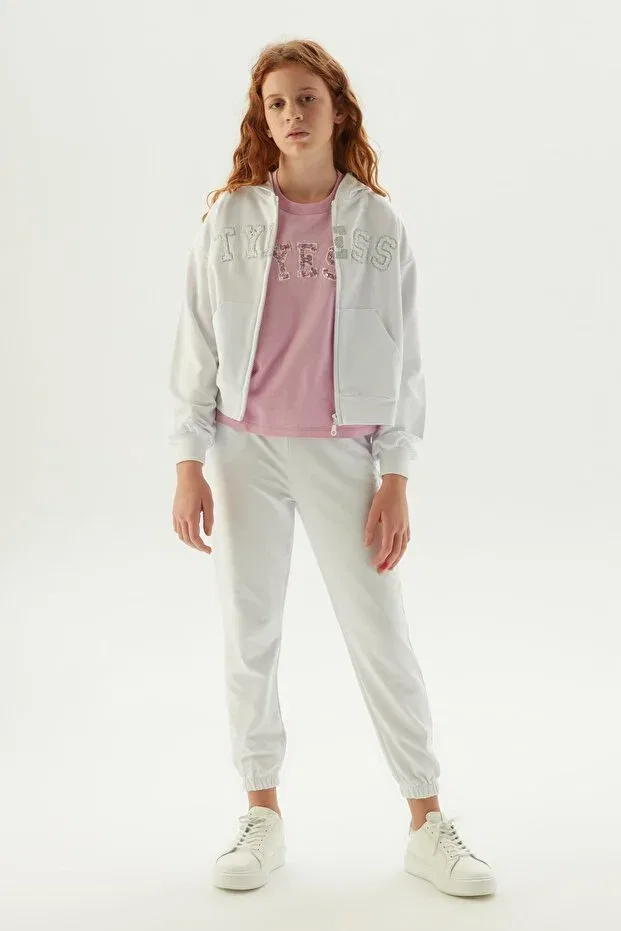 Детская куртка для девочек с длинным рукавом Basics Tyess, White