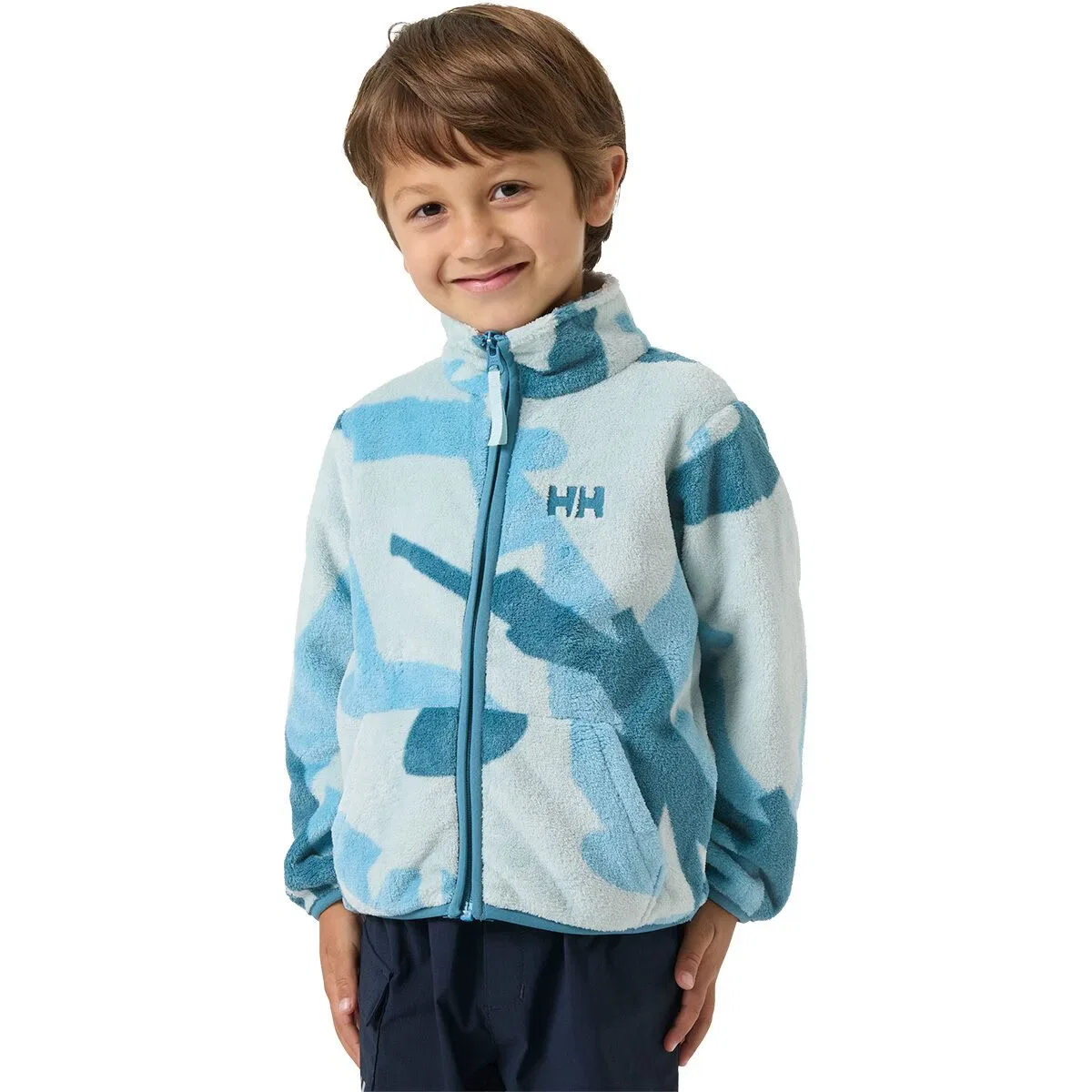 Детская флисовая куртка для мальчиков с принтом Chill Fleece Jacket Helly Hansen, Barely Blue Aop