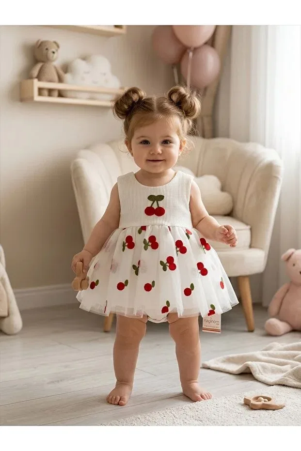 Детское платье для девочек хлопковое Eradkids, White