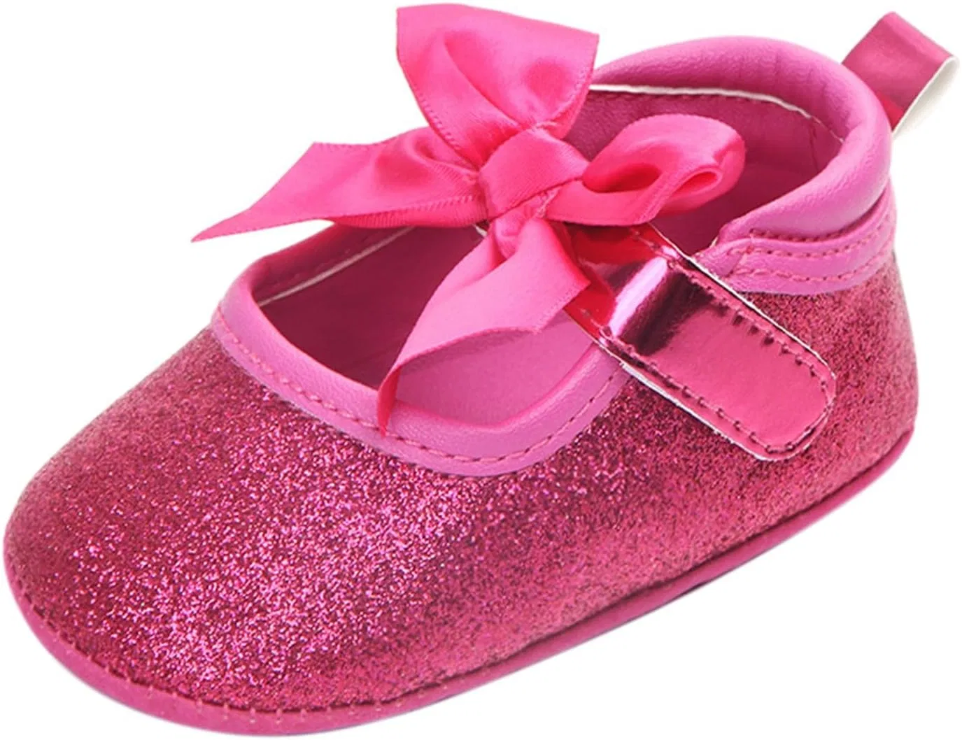 Детские туфли Мэри Джейн для девочек с блестящим бантом, Hot Pink