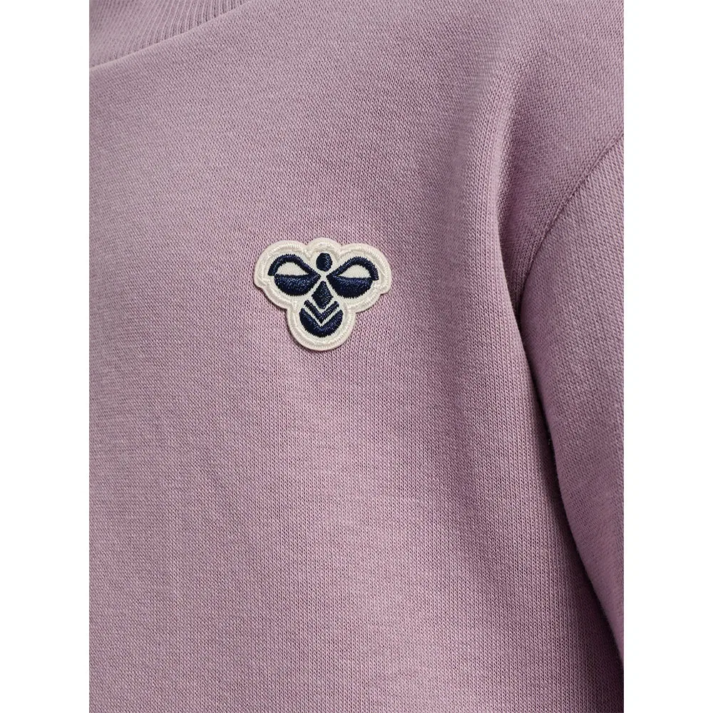 Детское платье для девочек свободного кроя с длинным рукавом Hummel Mini Loose, Purple — фото 3