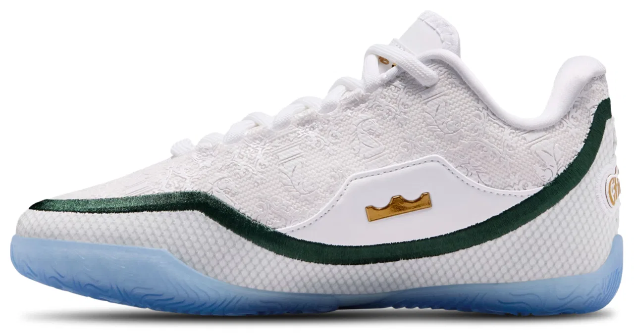 Кроссовки для мальчиков LeBron XXIII Nike, цвет White/Smoke Grey/Stadium Green — фото 2