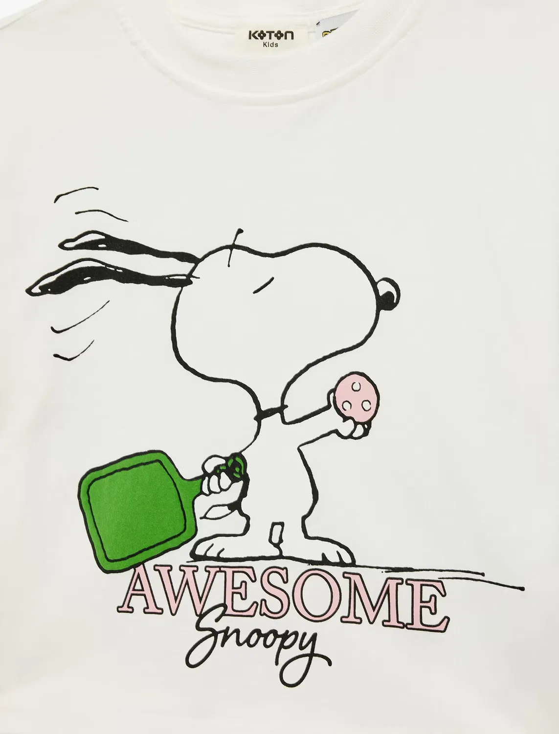 Футболка-кроп с принтом Snoopy Koton, бежевый — фото 3