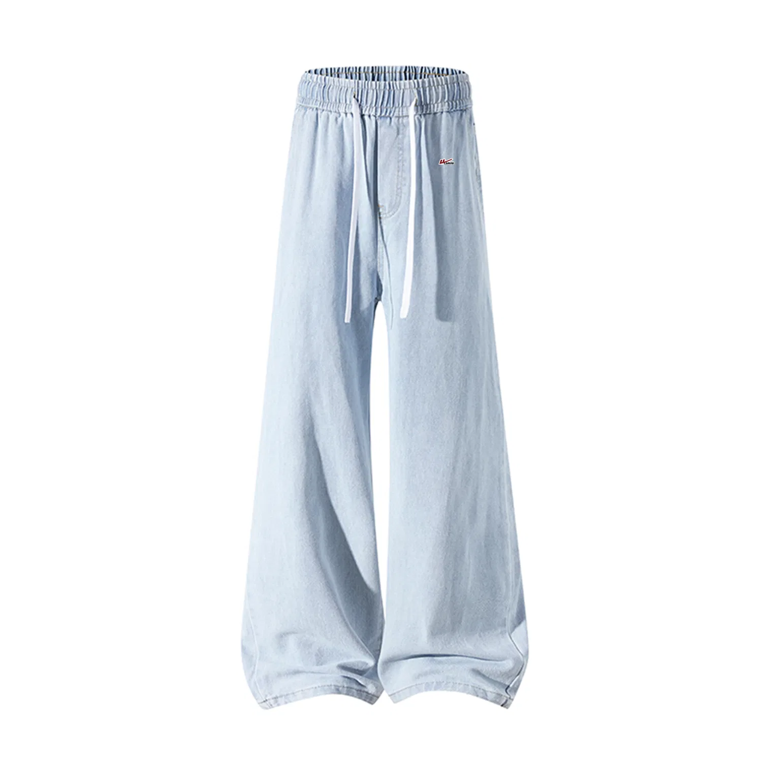 Детские джинсы свободного прямого кроя, Unisex WARRIOR, Light Blue (DIY Badge)