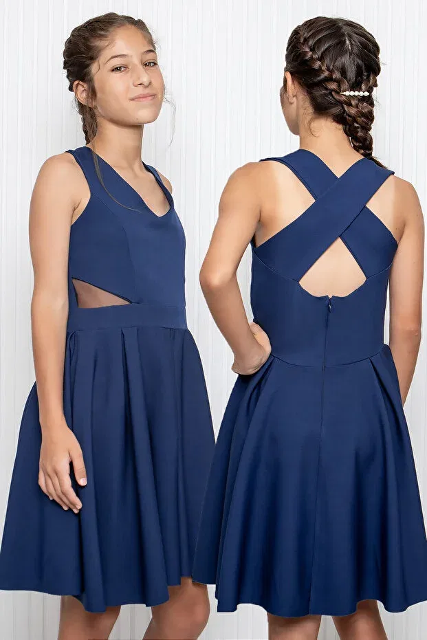 Детское платье для девочек с принтом Denimini, Navy Blue