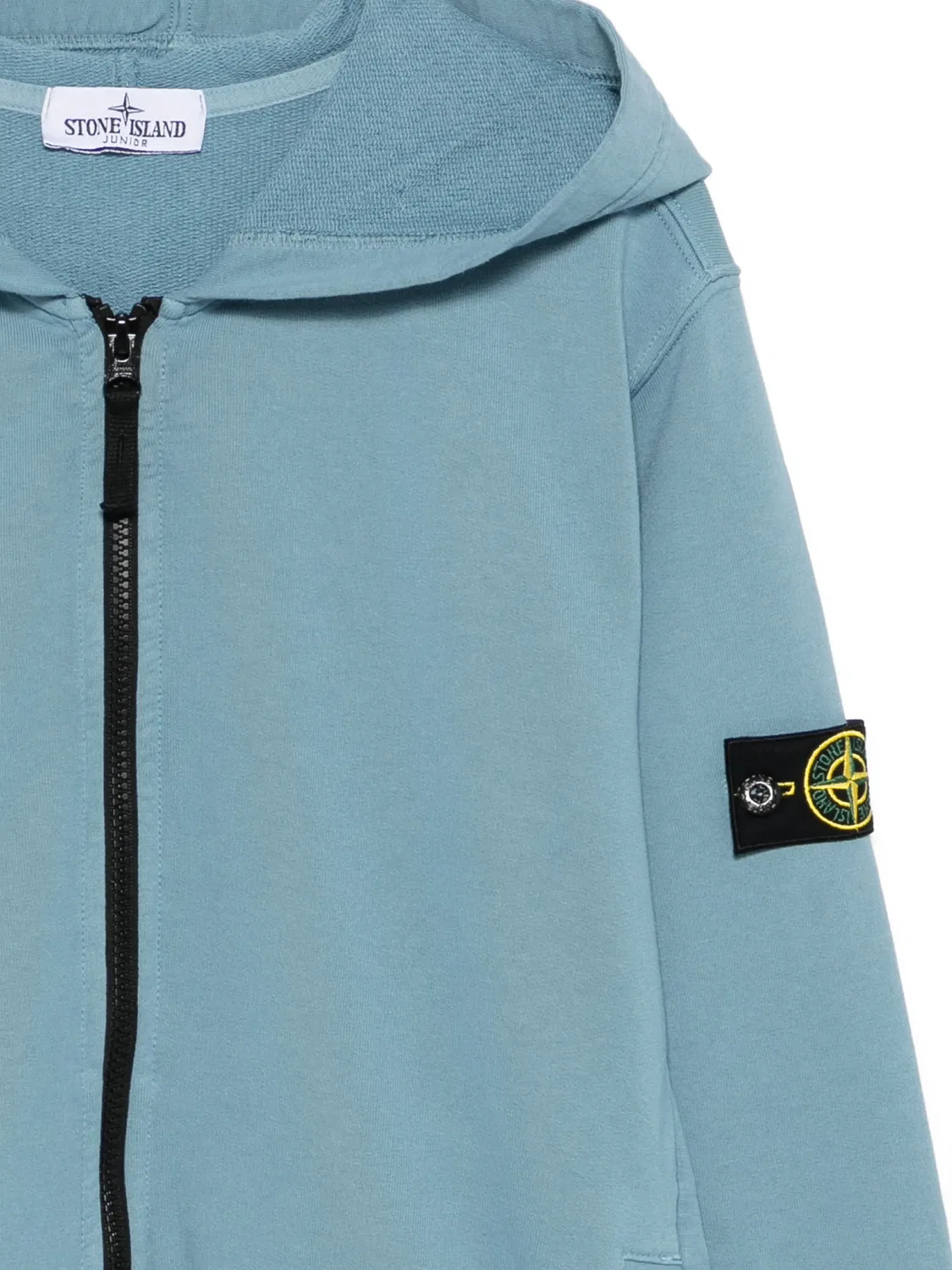 Свитшот с капюшоном и молнией Stone Island, синий — фото 2