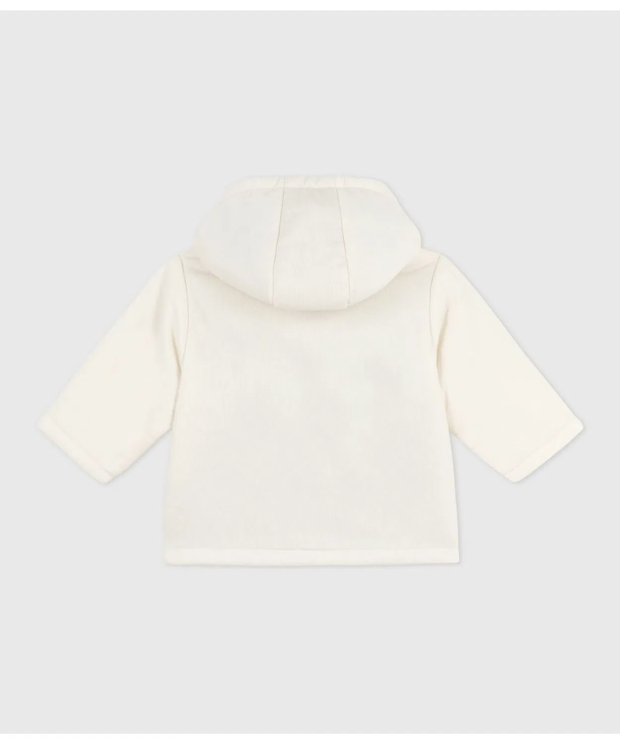 Детский пончо-джекет с капюшоном, белый PETIT BATEAU, Off White — фото 3