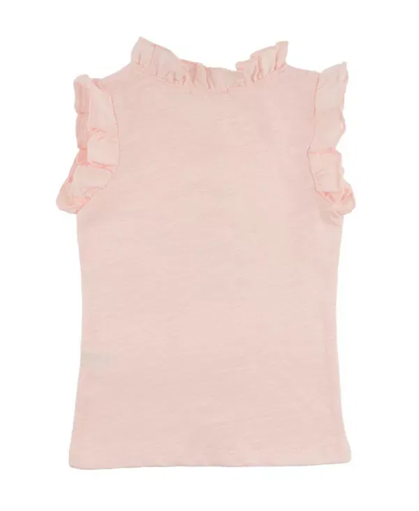 Детский топ для девочек с рюшами Rebekah Ruffle Tank Oh Baby!, Pale Pink — фото 3