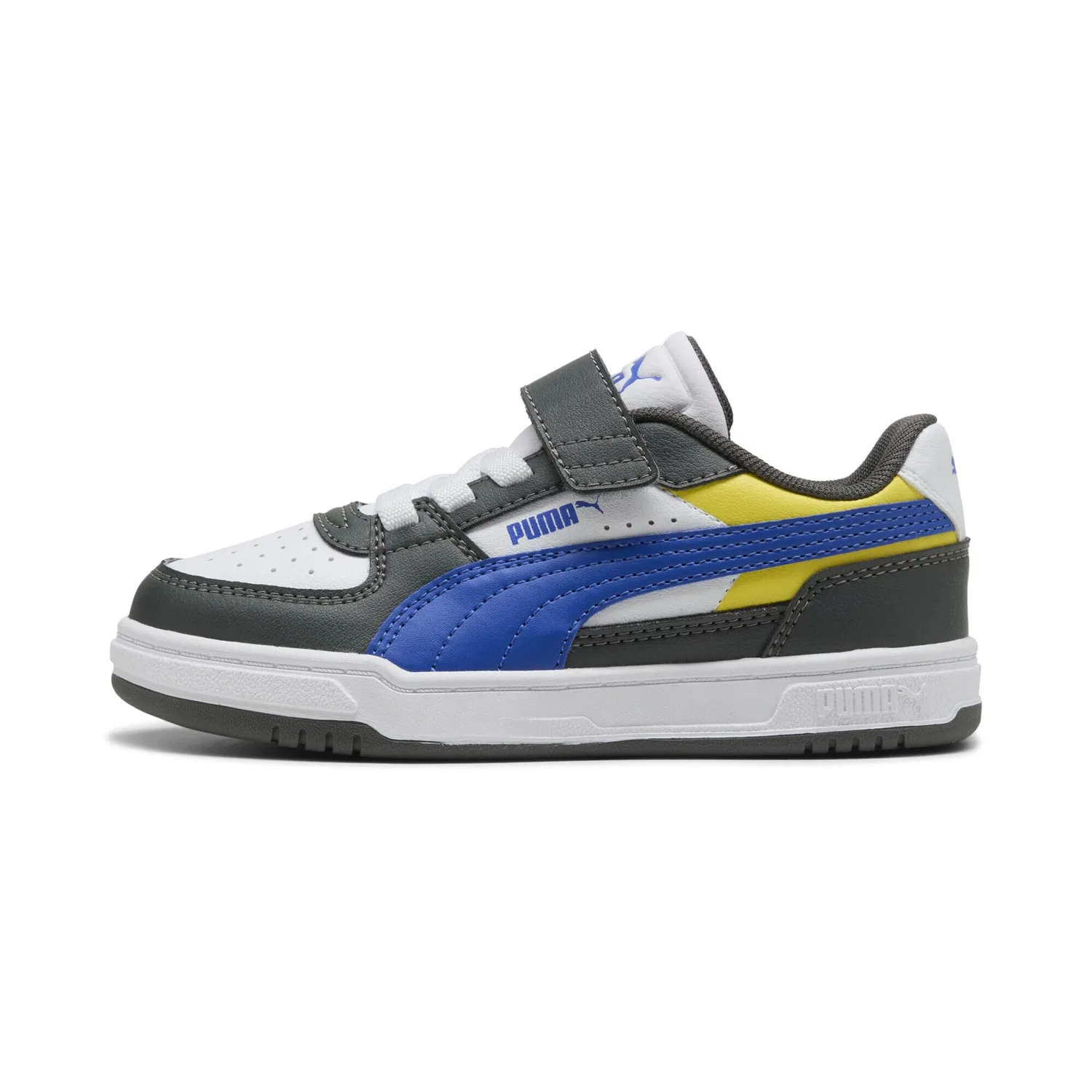 Детские кроссовки для мальчиков с принтом Caven Velcro Pre-school PUMA, III Block Shadow Gray Royal Sapphire White — фото 3