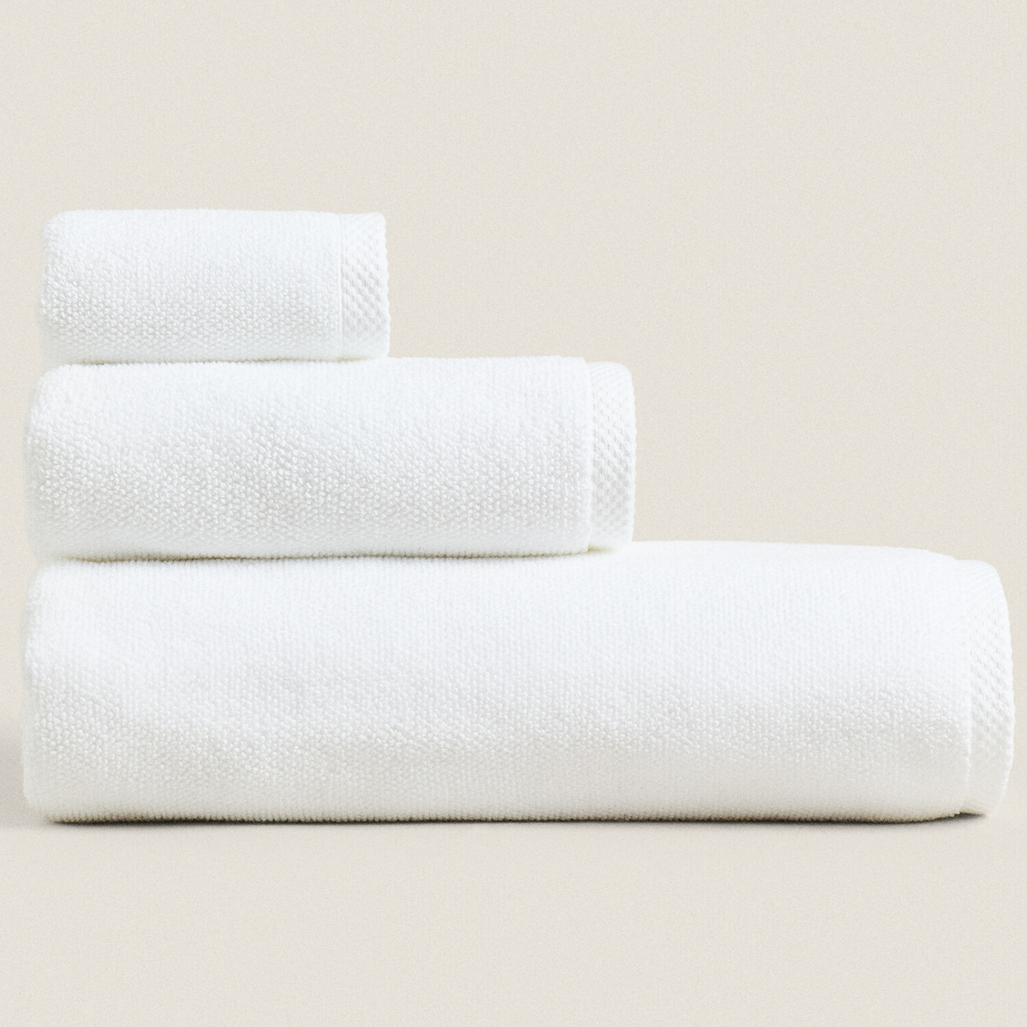 

Полотенце Zara Home Rice Stitch Cotton, белый