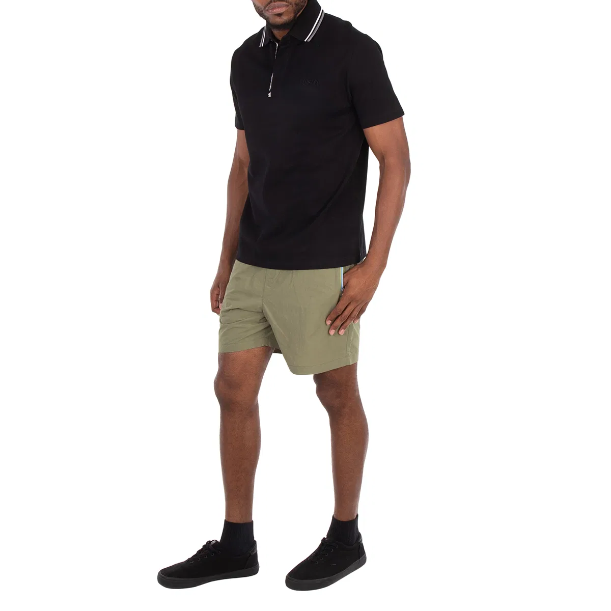Шорты мужские с водоотталкивающей пропиткой свободного кроя Lacoste, Khaki — фото 4
