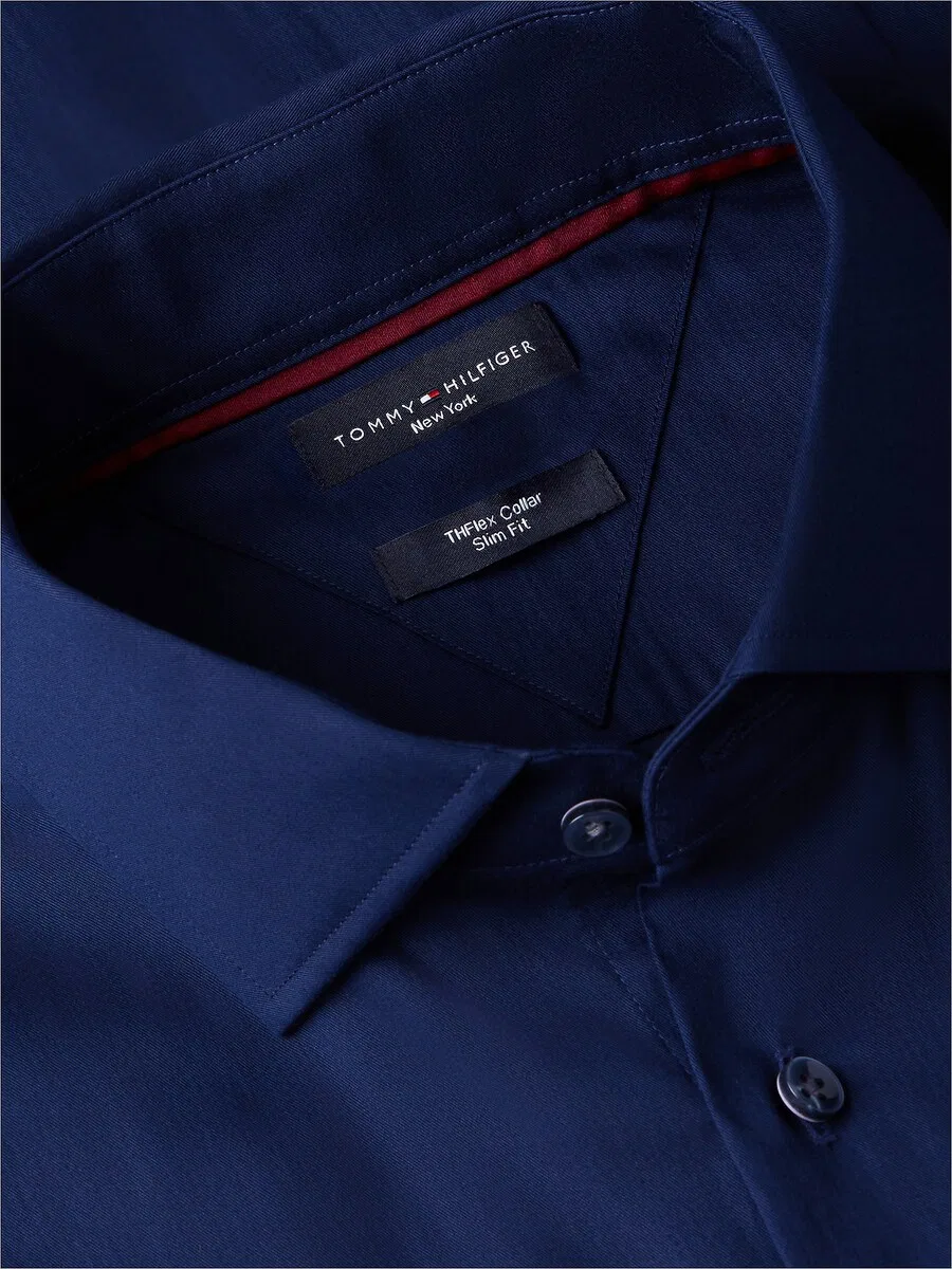 Рубашка на пуговицах приталенного кроя TOMMY HILFIGER 'New York', цвет морской синий — фото 3