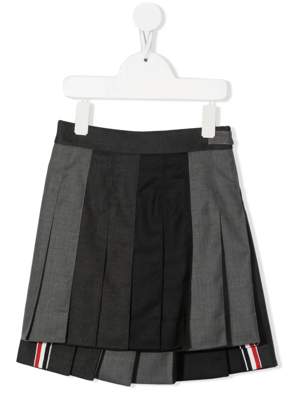 Юбка с плетением в цветах Thom Browne, серый