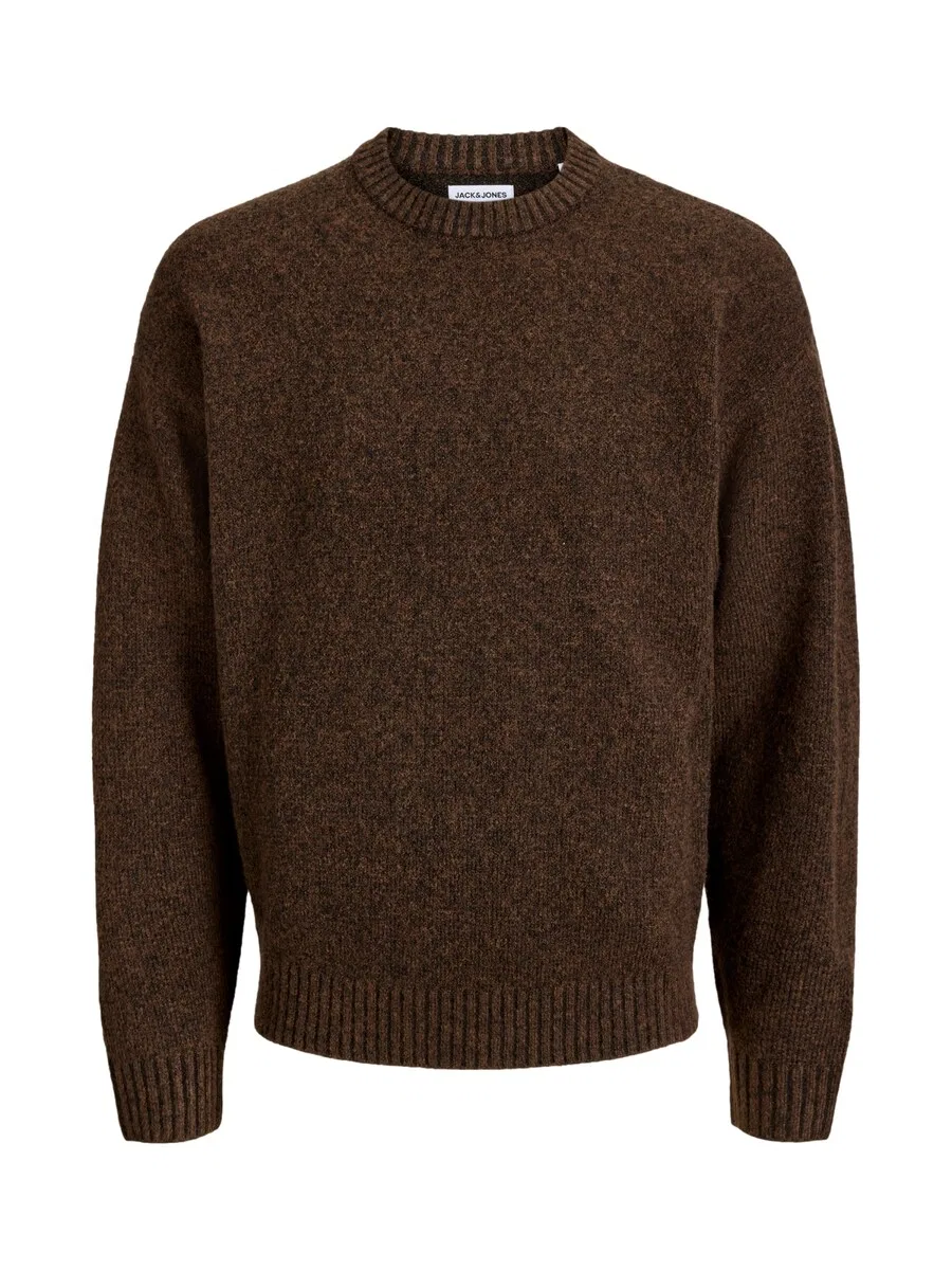 Детский свитер Jack & Jones Junior 'JJESoho Ollie' в коричневом цвете с пятнистым рисунком