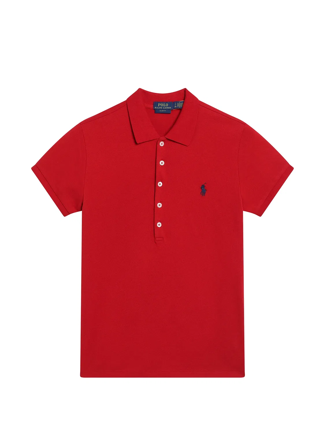 Рубашка поло slim fit красного цвета Polo Ralph Lauren, красный