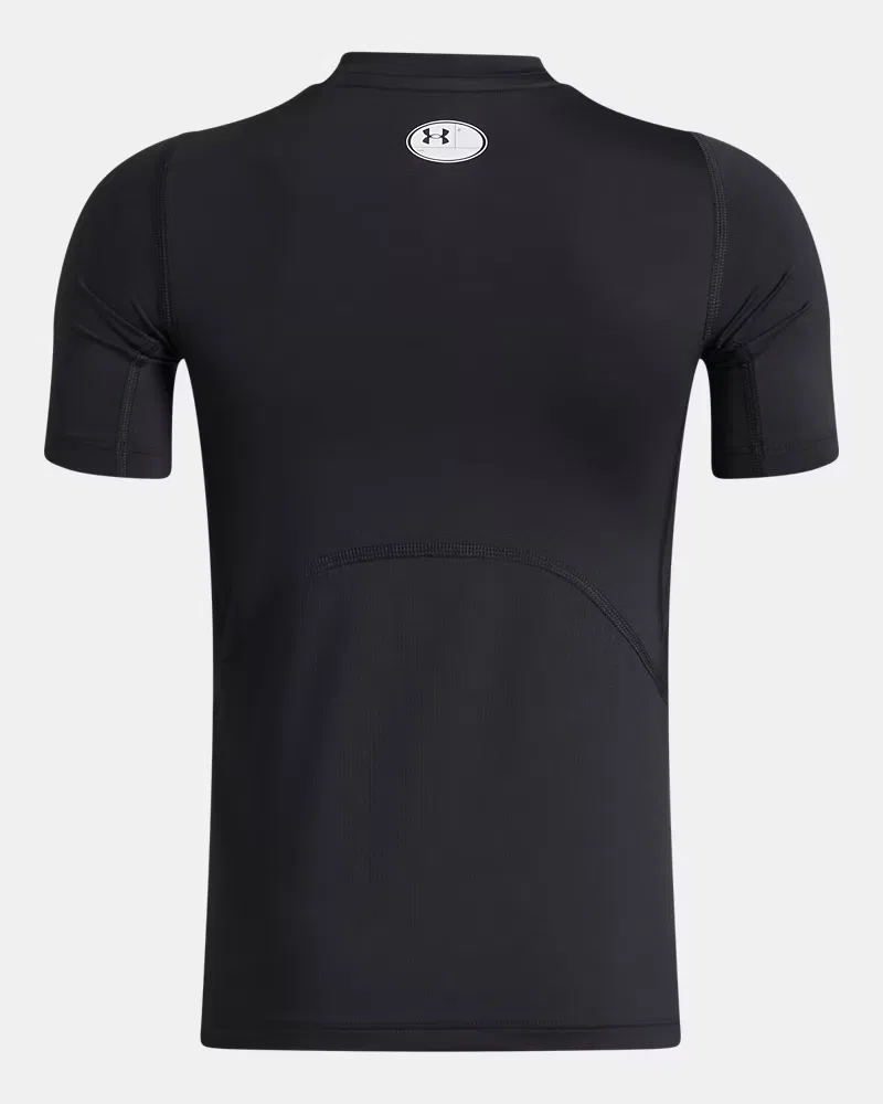 Футболка детская с коротким рукавом из легкой дышащей ткани HeatGear UnderArmour, Black/Royal — фото 2