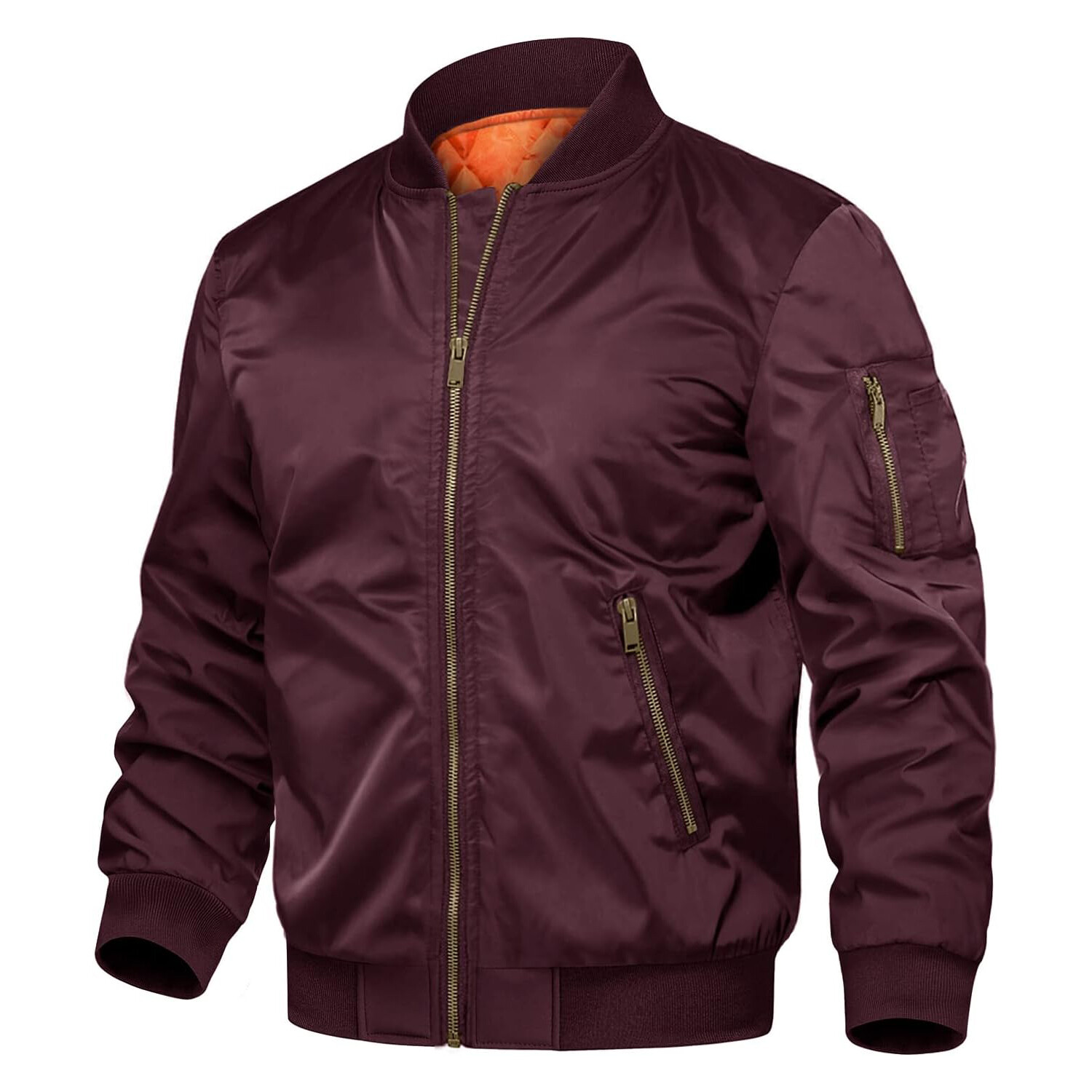 

Куртка-бомбер Tacvasen Full Zip Winter Warm Padded, винно-красный