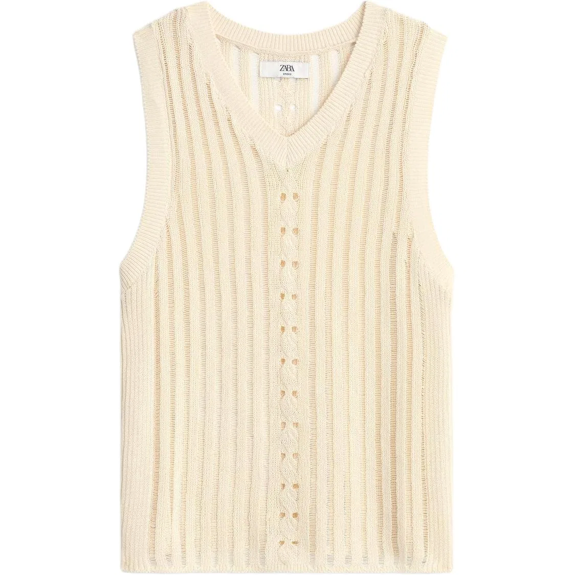 Мужская майка с V-образным вырезом Light Beige, ZARA