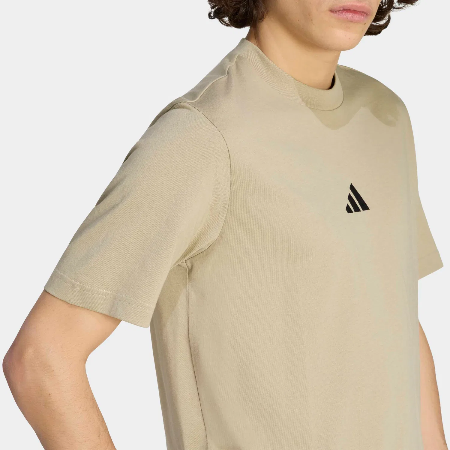 Детская хлопковая трикотажная футболка с логотипом Adidas Sportswear, Wonder Cargo/Black — фото 4