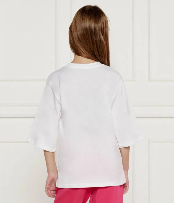 Детская футболка для девочек с принтом T-Shirt Pinko Up, белый — фото 3