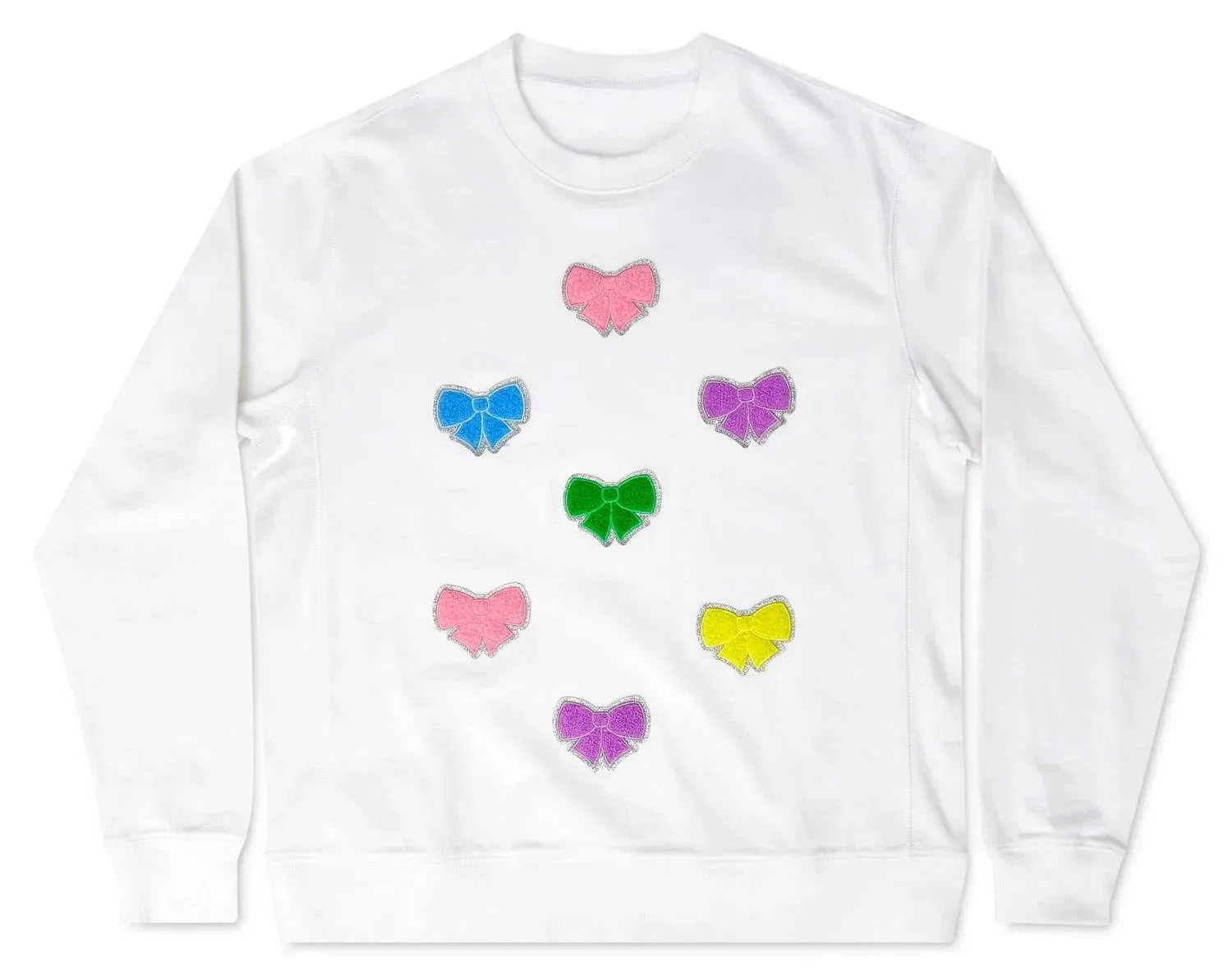 Детский свитшот для девочек с принтом Beautiful Bows iScream, White — фото 2