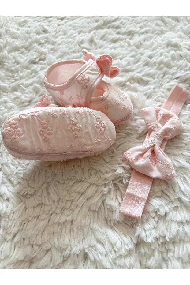 Детские пинетки для девочек кружевные Cloudy, Pembe Fistolu — фото 3