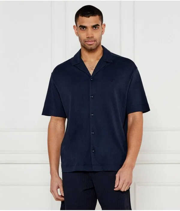 Мужская рубашка свободного кроя Emporio Armani, Blu Marino