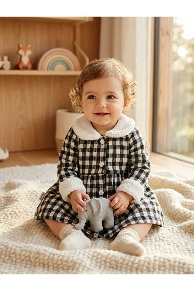Детское платье для девочек с длинным рукавом Ciobaby, Black