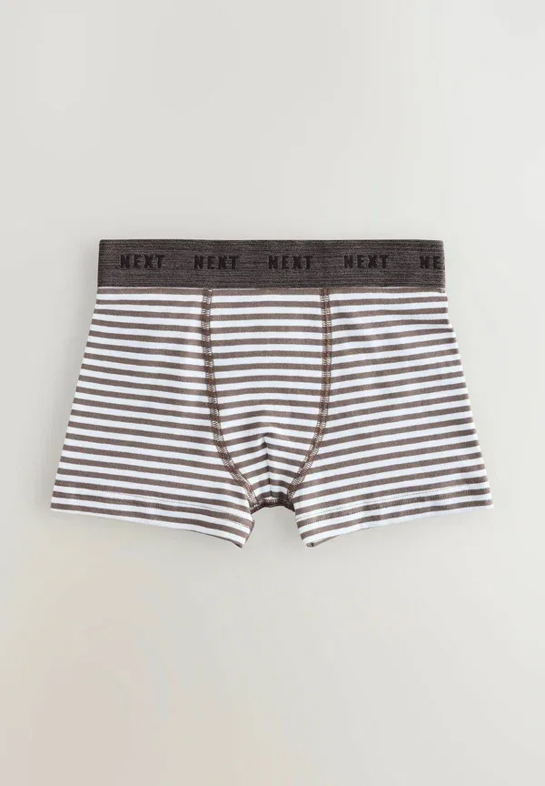 Трусы 5 шт, полосатые, Regular fit - 5 pack - trunks, Next, зеленый, экрю — фото 2