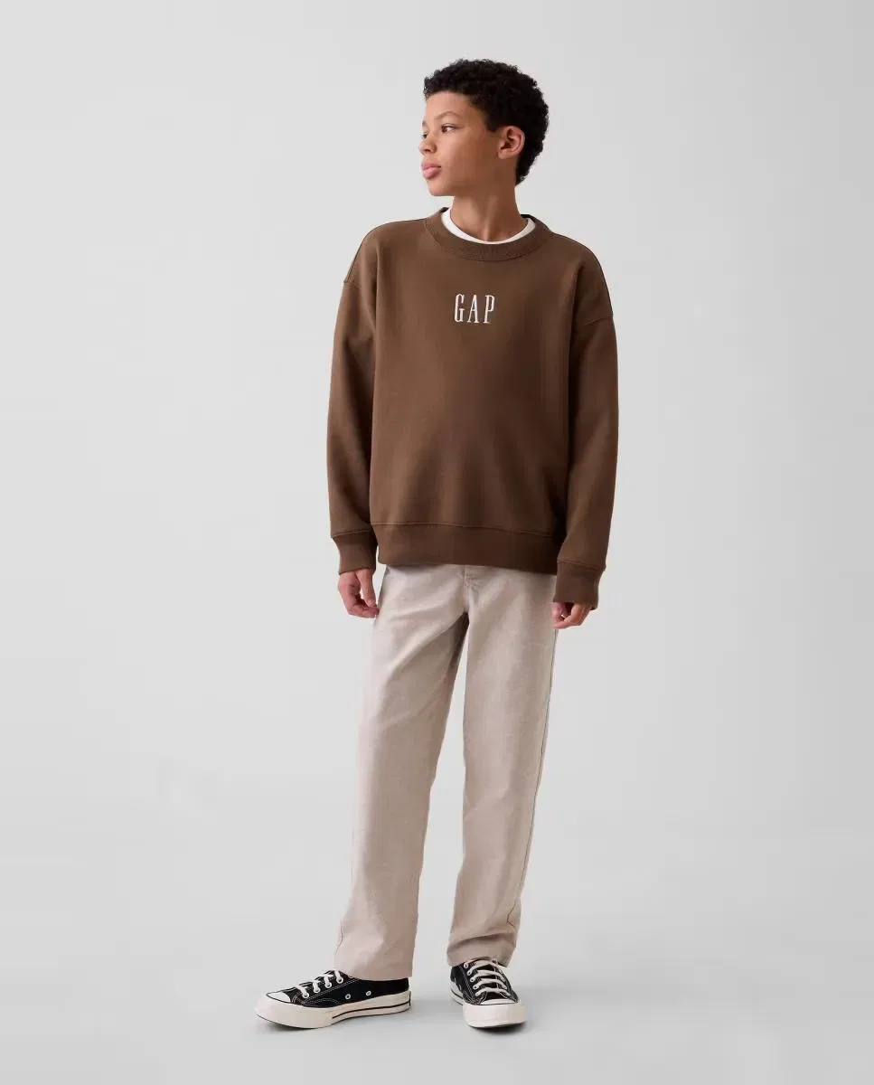 Детские спортивные штаны для мальчиков из льна с хлопком Gap, Kaki