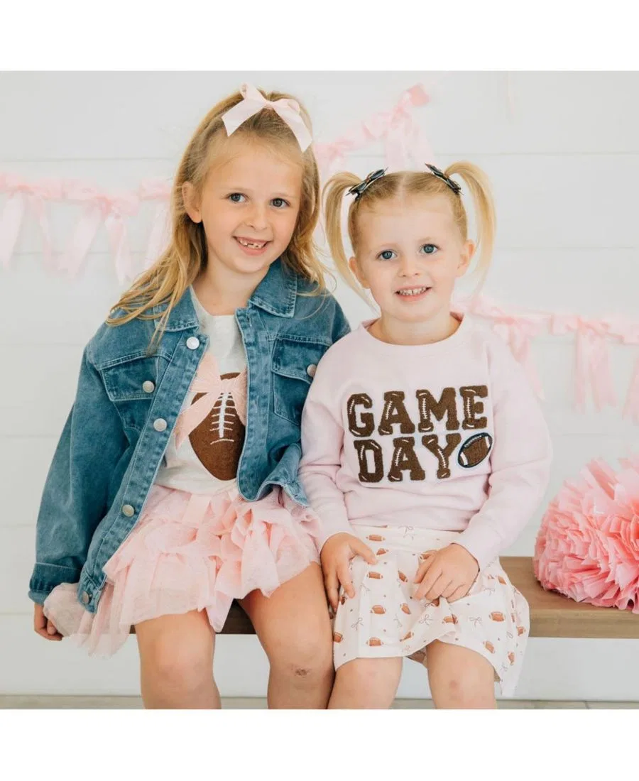 Детский свитшот Game Day Patch Sweet Wink, Ballet Pink — фото 3