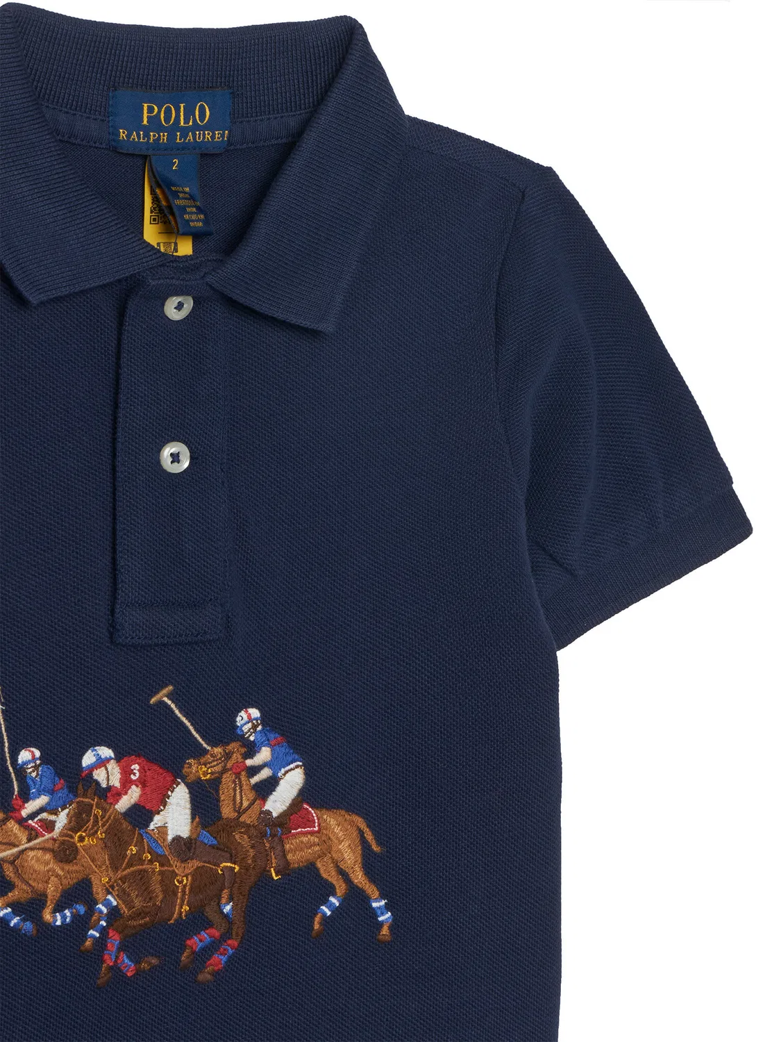 Поло стандартного кроя для мальчика Polo Ralph Lauren, темно-синий — фото 3