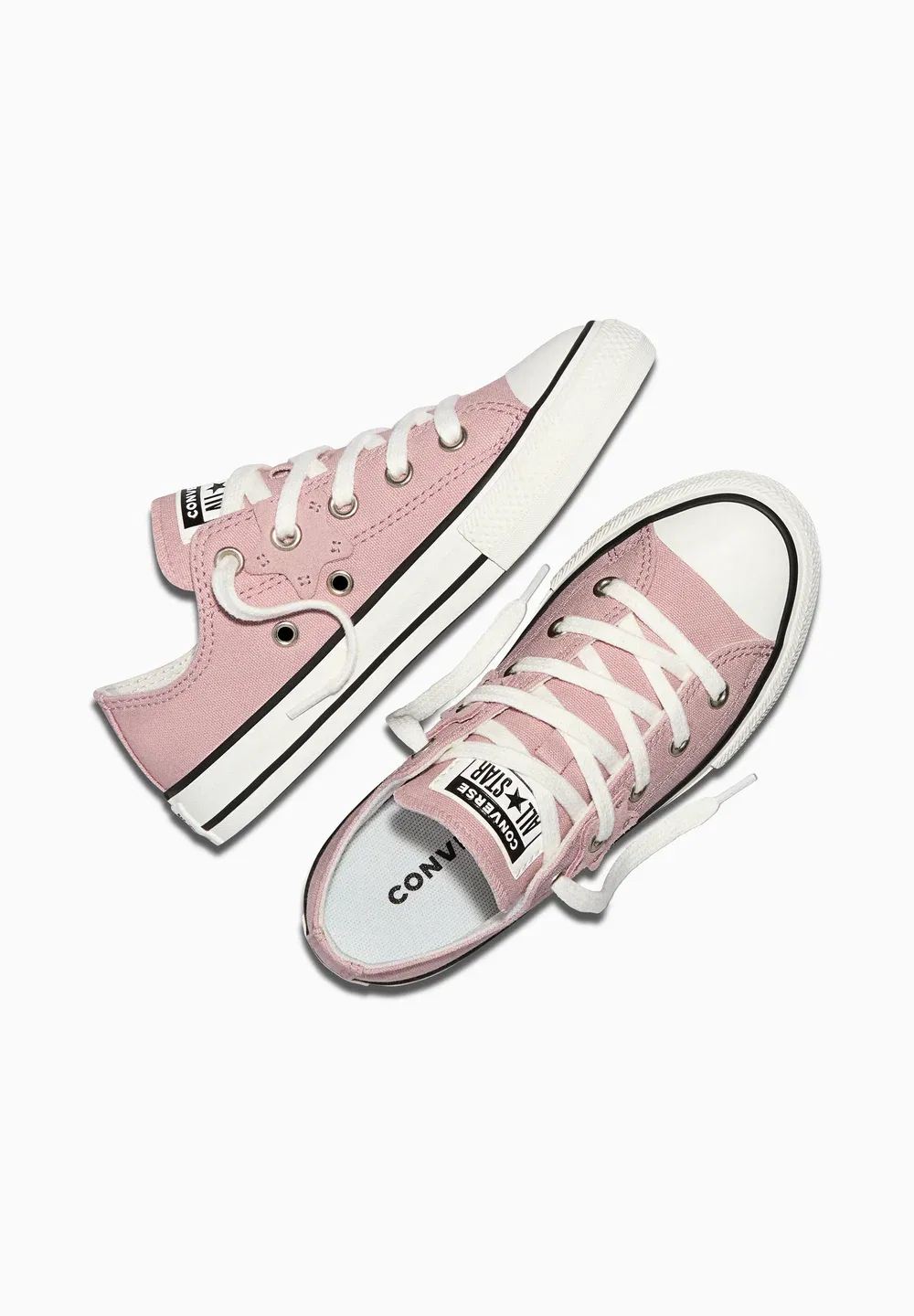 Низкие кеды Chuck Taylor All Star Star and Moon унисекс - кроссовки Converse, Petal Pit White Black — фото 3