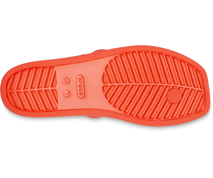 Шлепки Crocs Women's Miami Toe Loop, красный — фото 3