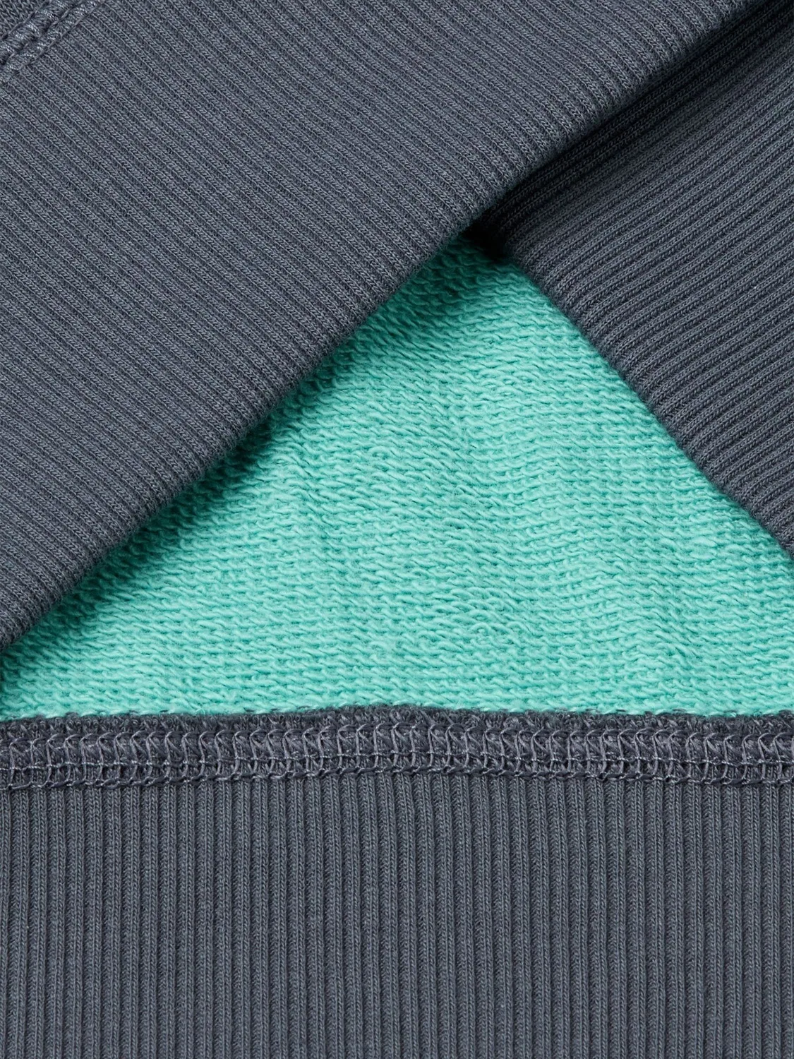 Толстовка с воротником-стойкой, полная застежка-молния Benetton, синий — фото 3