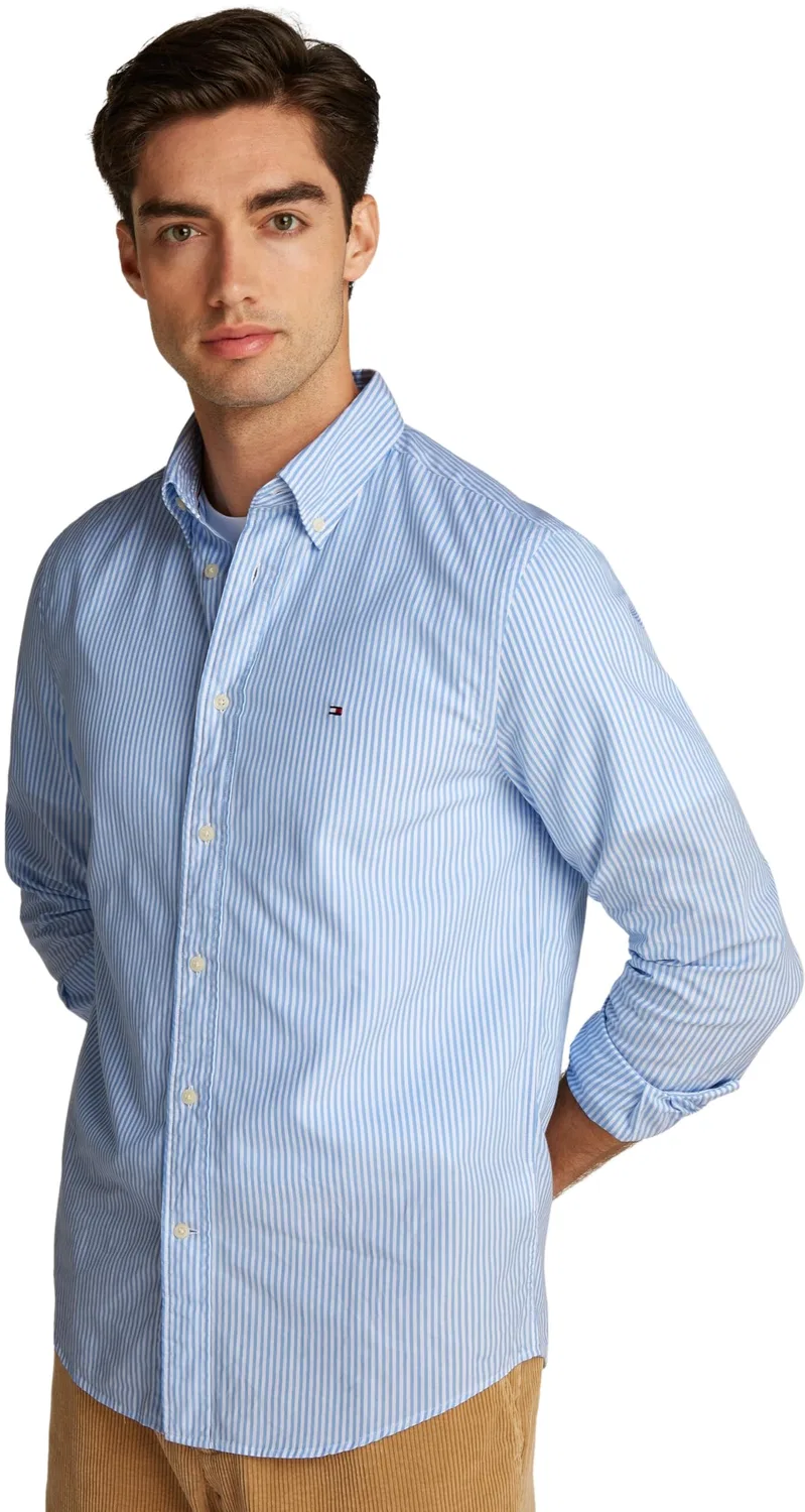 Мужская рубашка классического кроя Flex Poplin Tommy Hilfiger, Blue (Sweet Blue / Optic White)