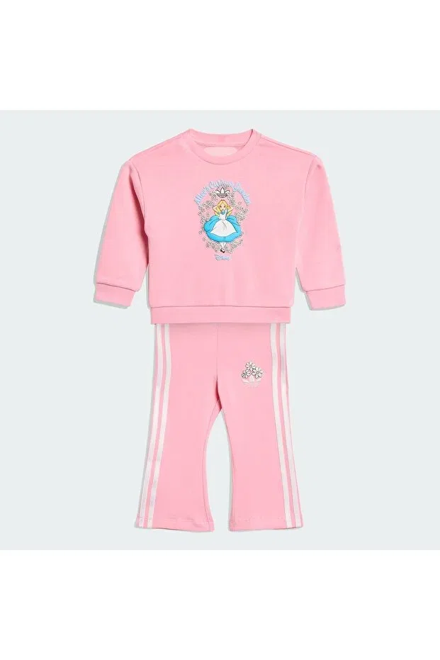 Детский комплект из футера с принтом Adidas, Ltpink