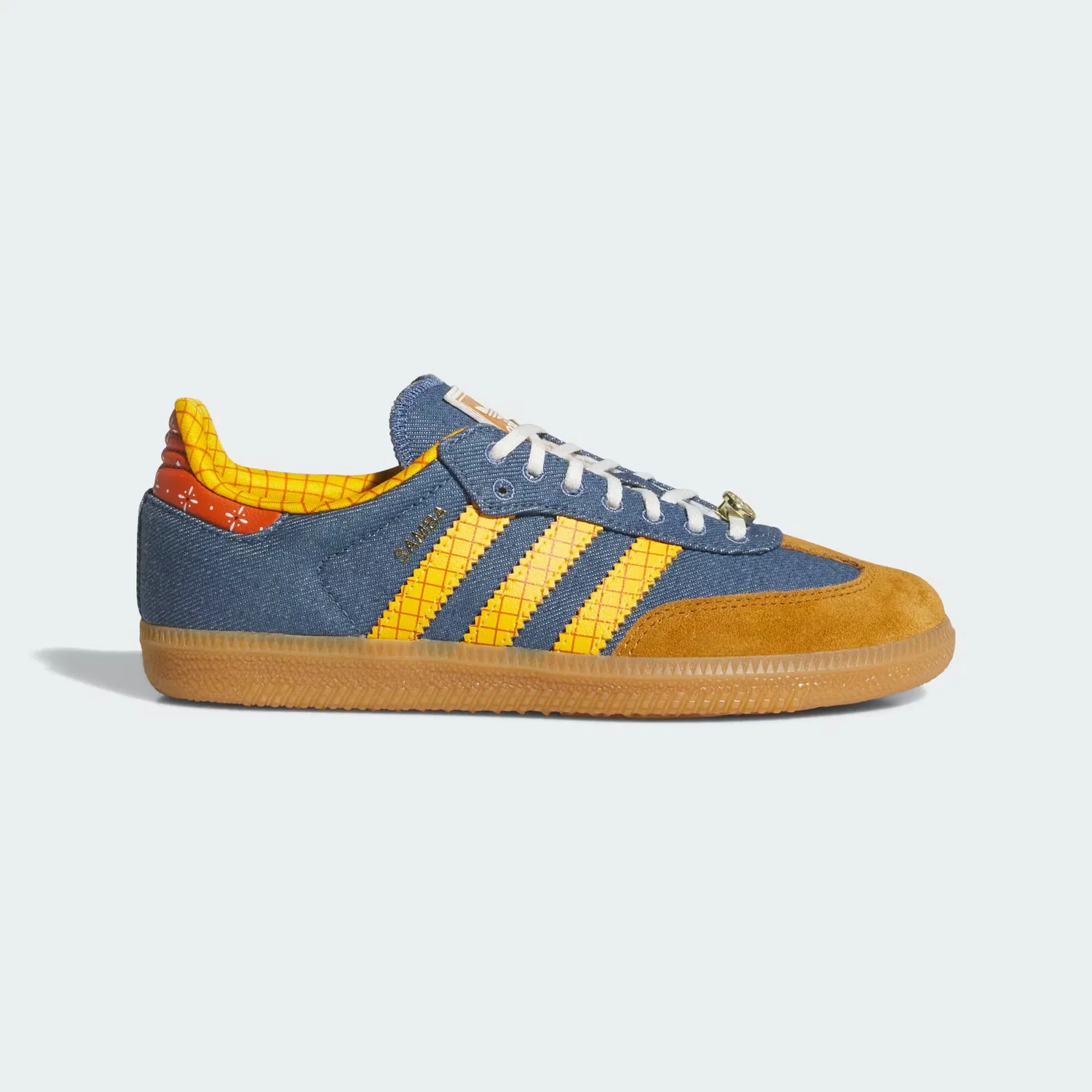 Детские кроссовки с принтом Pixar Toy Story Samba OG Adidas Originals, синий/желтый/молочно-белый