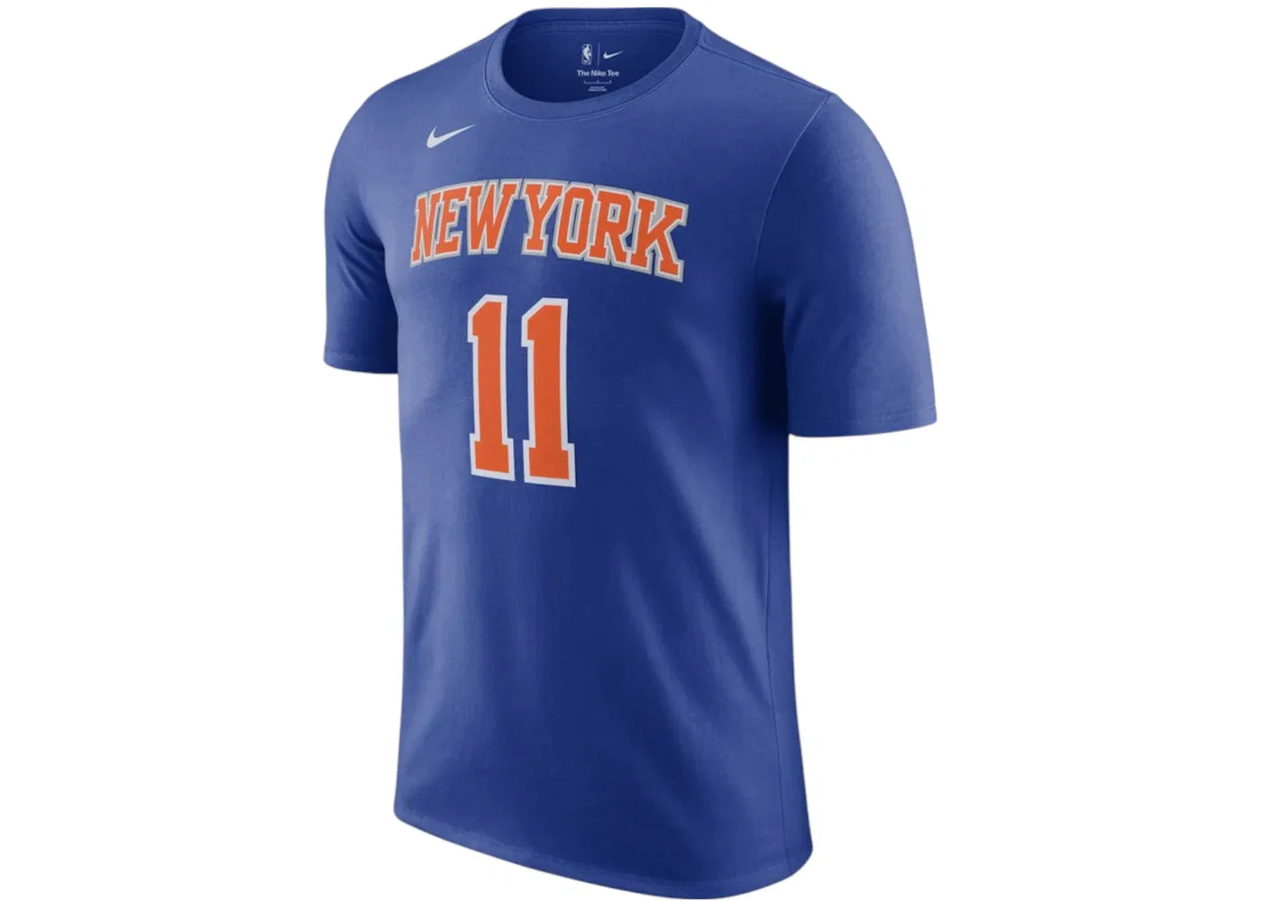 Мужская футболка с принтом Nike NBA New York Knicks Jalen Brunson Name & Number T-shirt, Blue/White/Orange