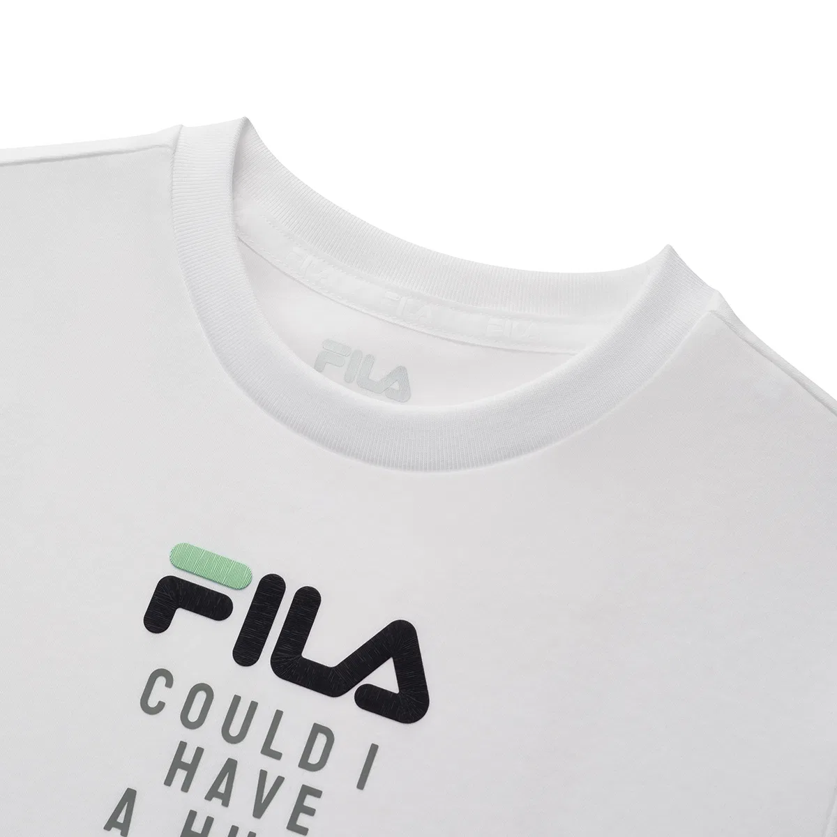 Футболка с круглым вырезом, тонкая, стрейч, FILA KIDS, Standard White — фото 4