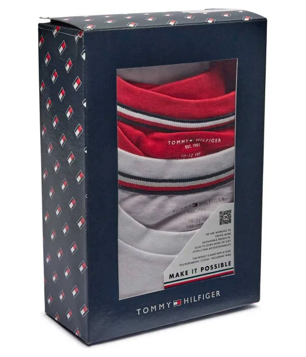 Детский комплект футболок с круглым вырезом из двух штук Tommy Hilfiger, красный