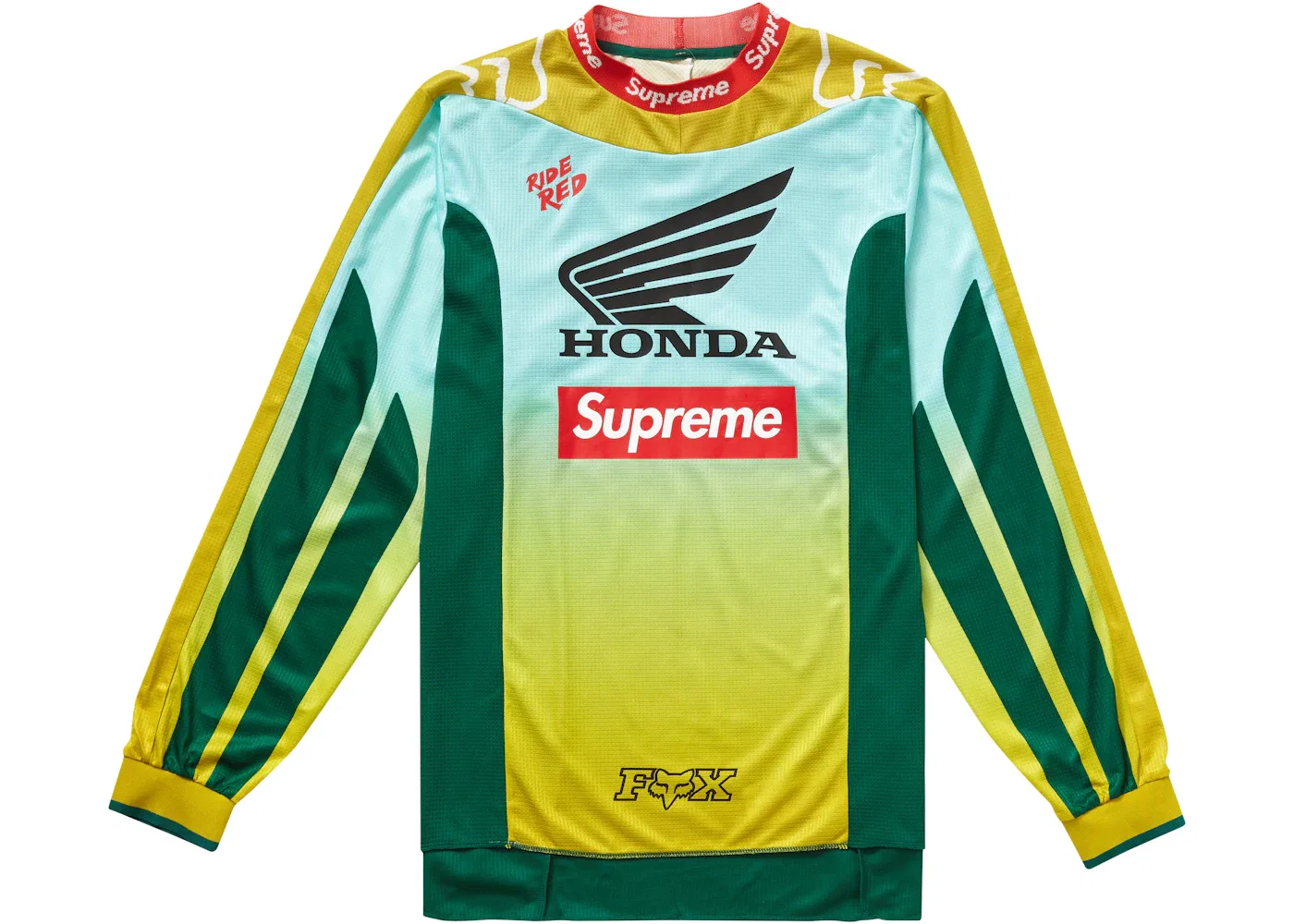 Мужской мото-джерси с принтом Supreme Honda Fox Racing Moto Jersey Top, моховой