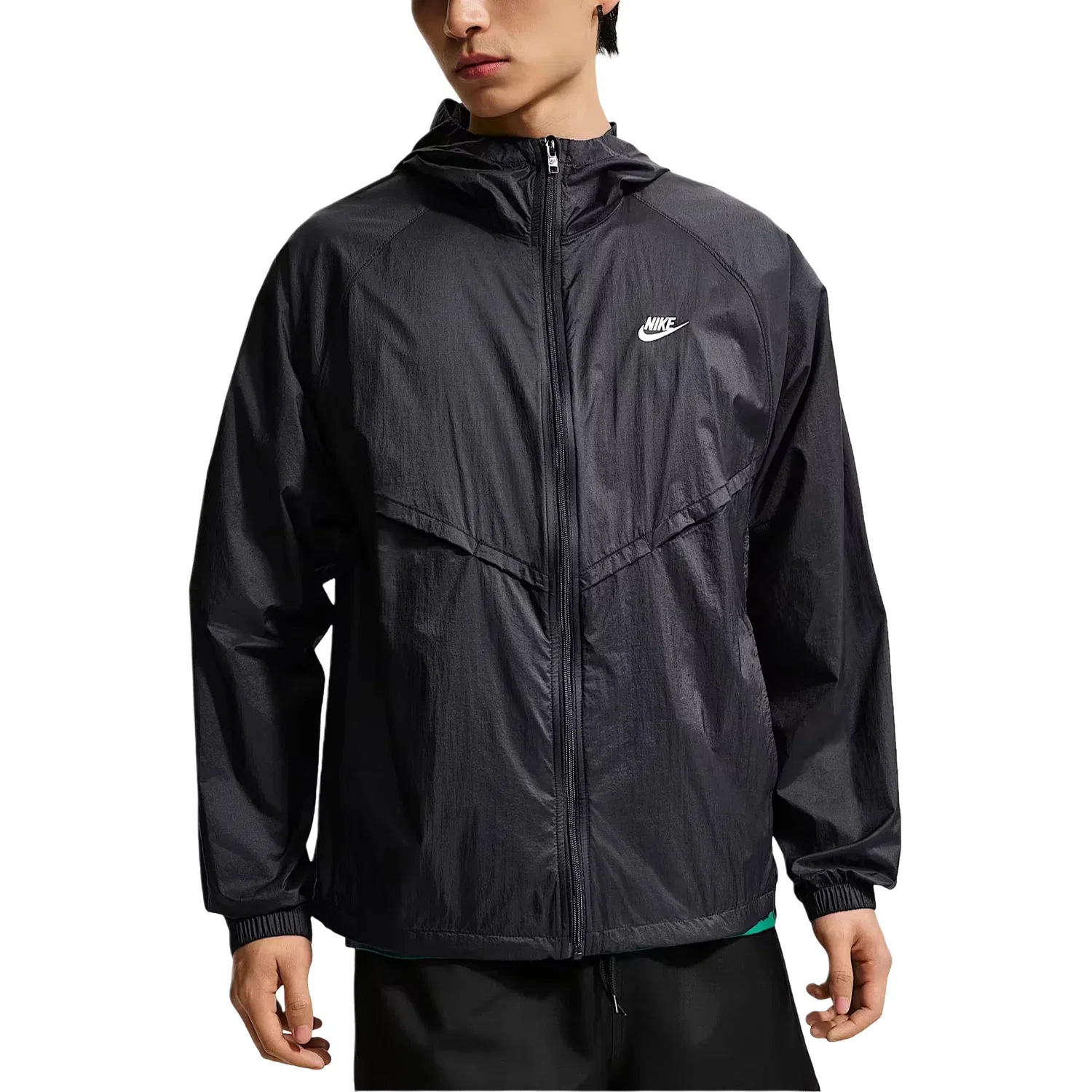 Мужская куртка с длинным рукавом Nike Windrunner Full-Zip UV Jacket, черный — фото 2