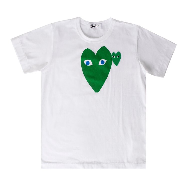 

Футболка Comme des Garçons PLAY Heart Logo Short-Sleeve T-Shirt 'White/Green', белый