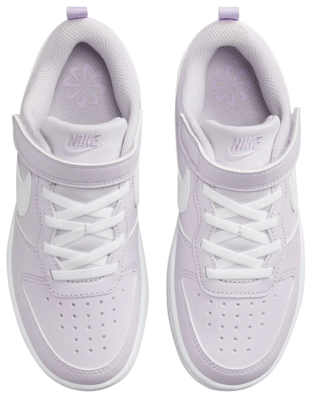 Детские кроссовки для мальчиков на липучках Court Borough Low Recraft Nike, Lilac Bloom/White/Barely Grape — фото 4