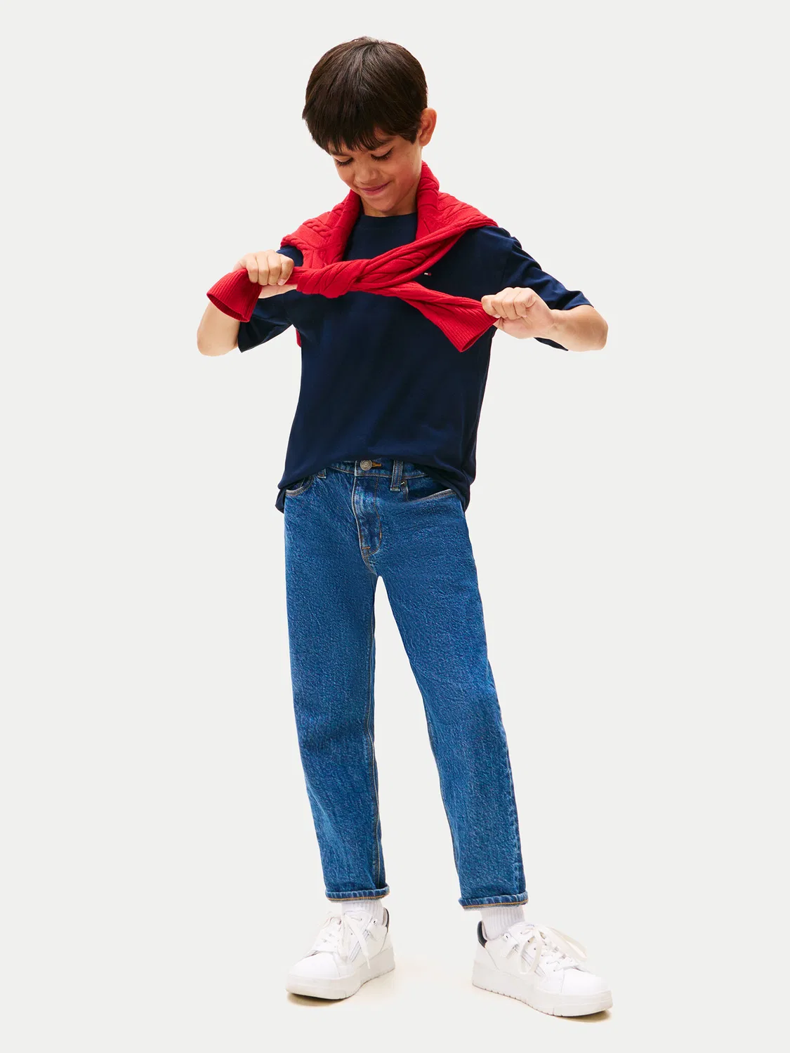 Футболка стандартного кроя для мальчика Essential Flag Tommy Hilfiger, темно-синий — фото 2