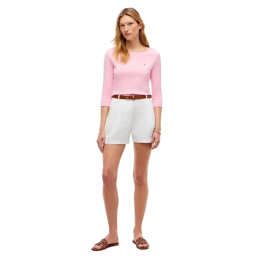 Женская футболка с рукавом три четверти Tommy hilfiger, Pink — фото 4