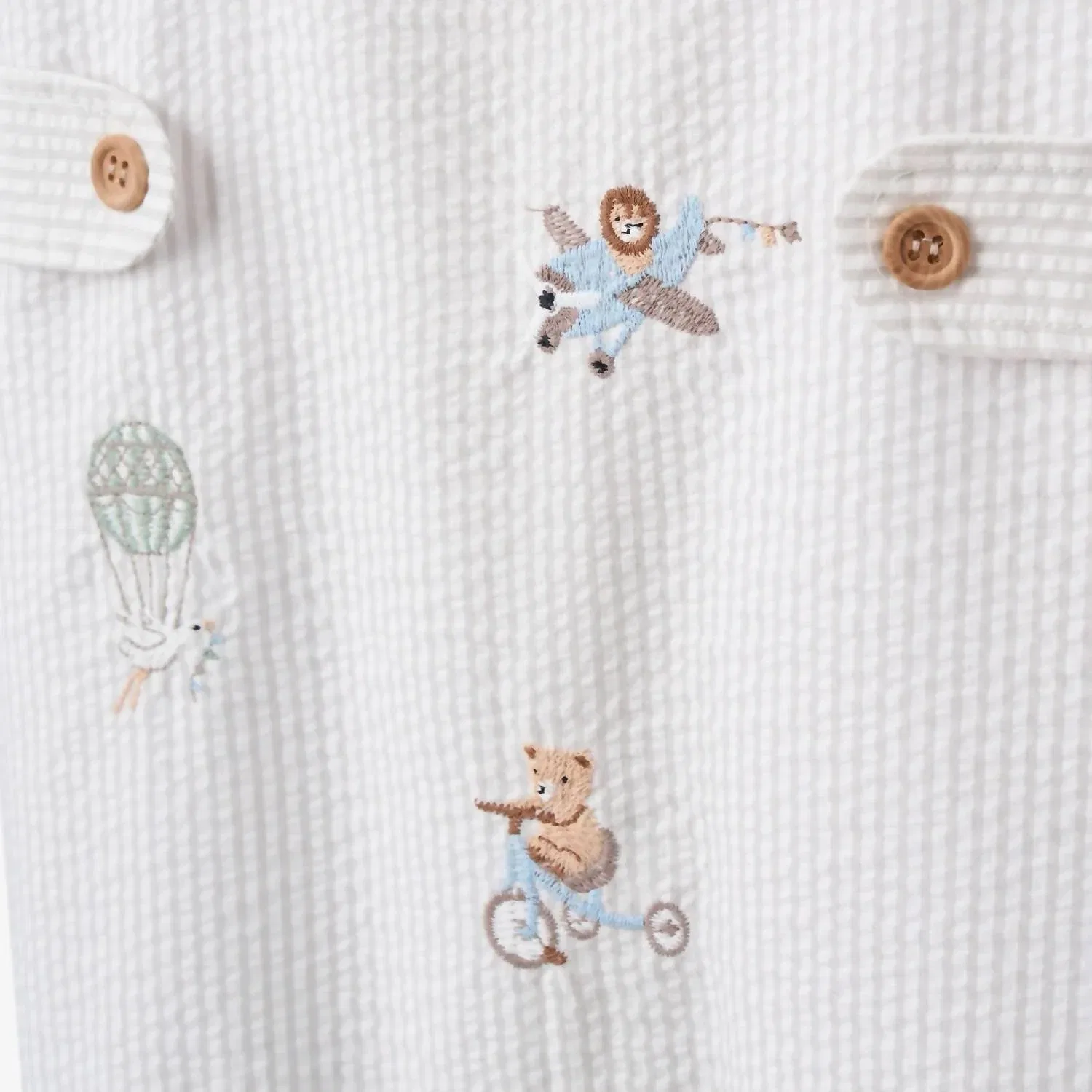 Детский боди-комбинезон для девочек с вышивкой Up & Away Elegant Baby, Soft Grey — фото 4