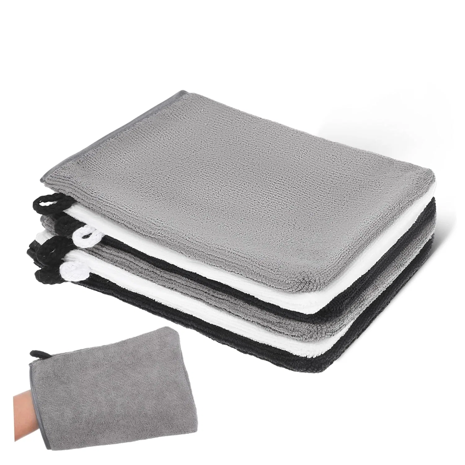 Скрабирующие перчатки для душа, 6 шт, TOPPERFUN, 21x15x0.5 см
